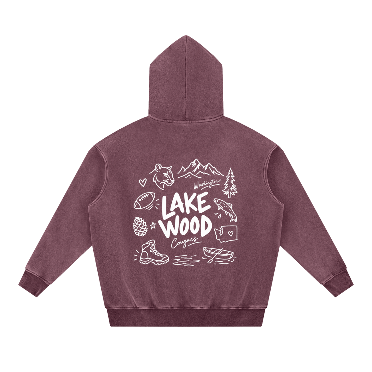 Lakewood Snow Wash Oversize Hoodie